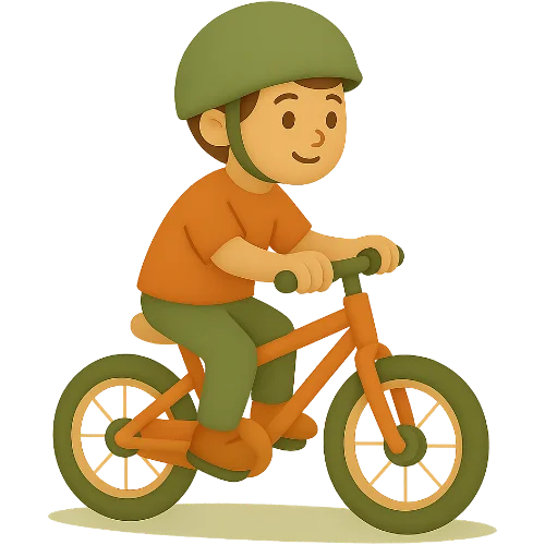 Et personligt børnebogseventyr om at lære at cykle