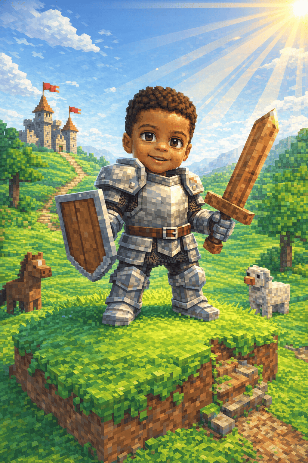 Illustration til Den modige ridder uden frygt